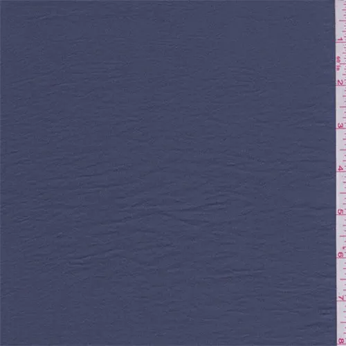 1 1/2 YD PC-Moonshadow Blue Crinkled Crepe de Chine Fabric