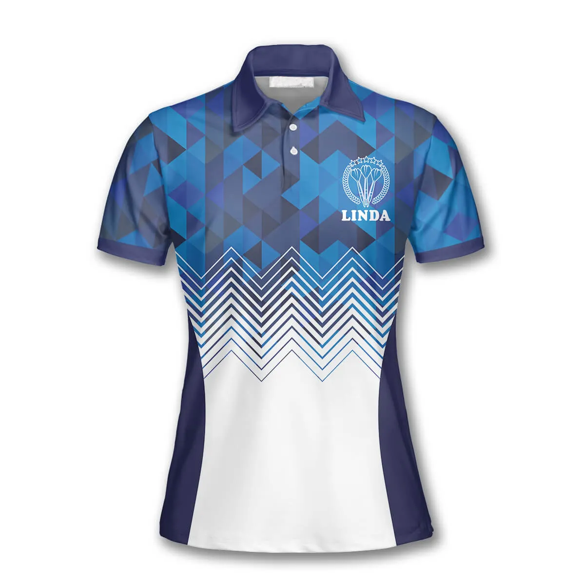 3D All Over Print Blue White Custom Darts Shirts for Women