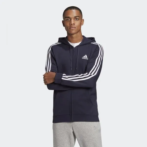 adidas - Men - Essentials Full-Zip Hoodie - Navy