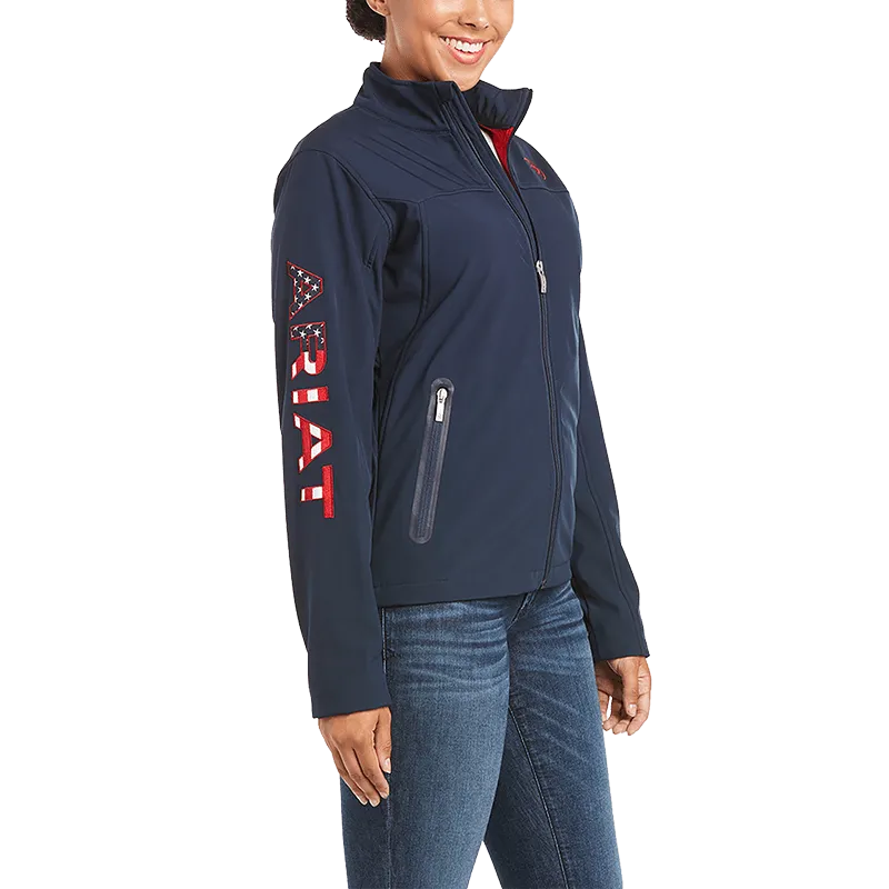 Ariat Women's New Team Navy USA Softshell Jacket