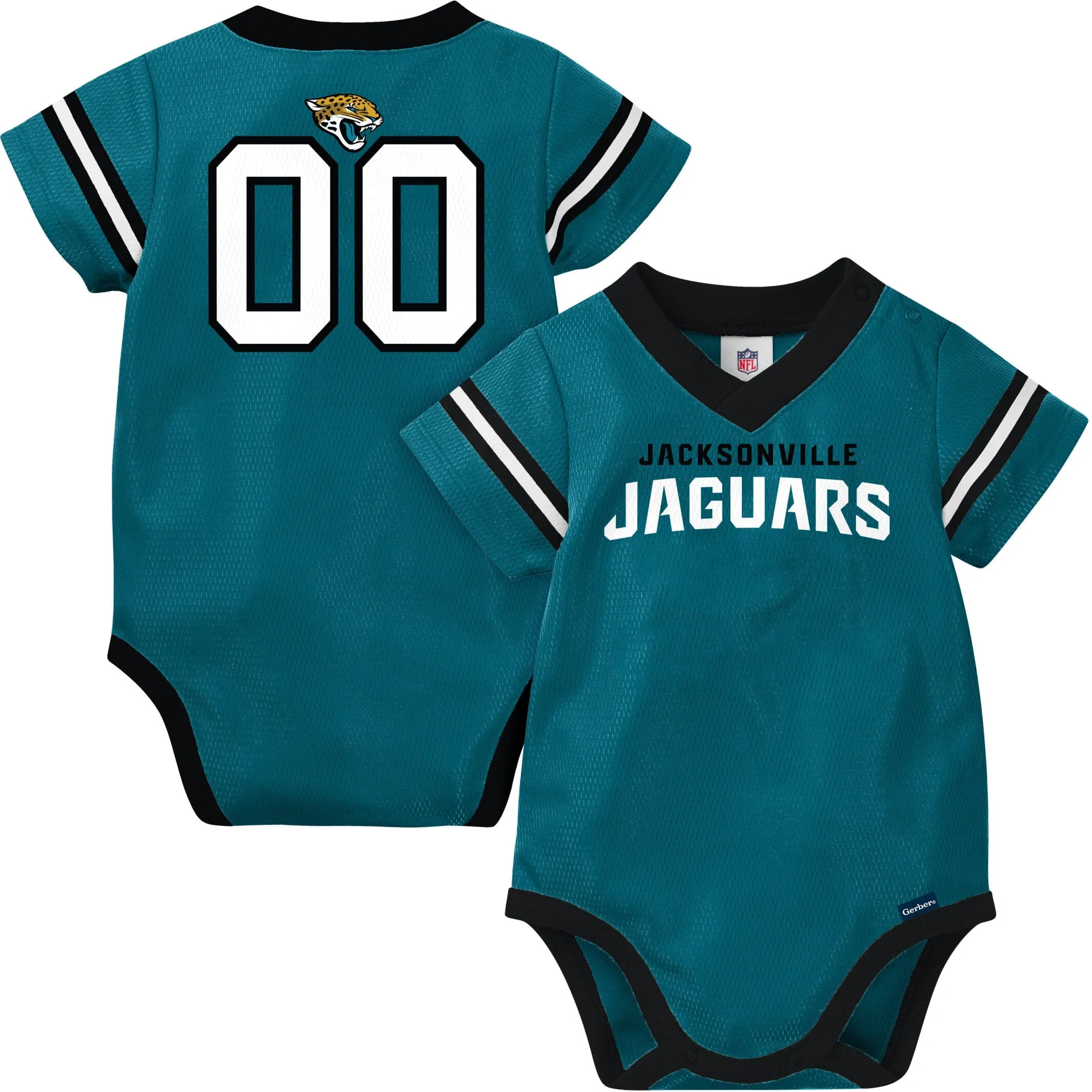 Baby Boys Jaguars Short Sleeve Jersey Bodysuit