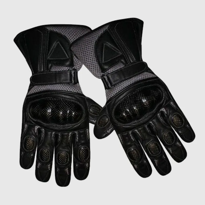 Biker Leather Sport Shop Street Motorcycle Gloves Black Small