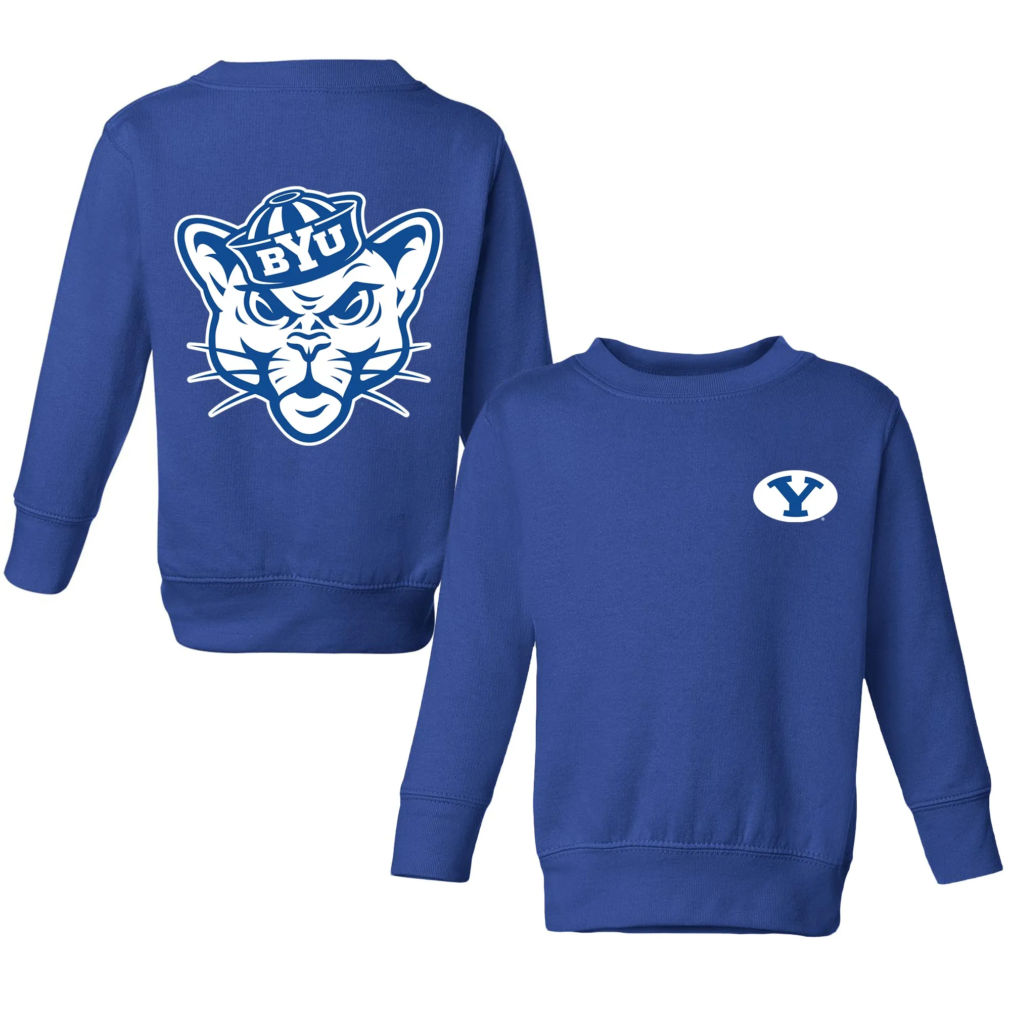 Brigham Young Cougars Logo Toddler Crewneck Sweatshirt