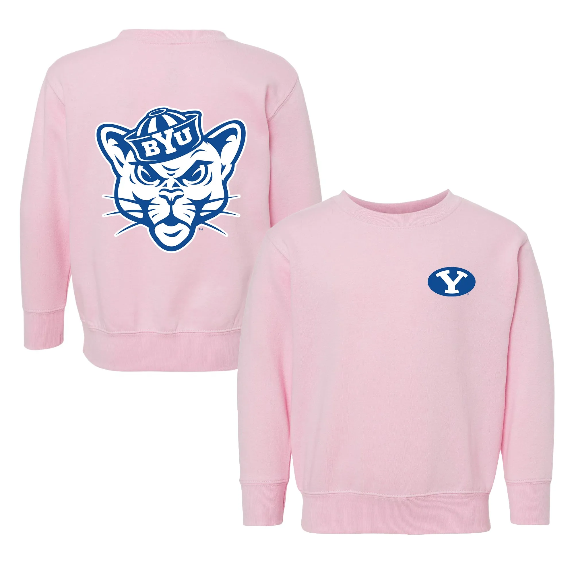 Brigham Young Cougars Logo Toddler Crewneck Sweatshirt