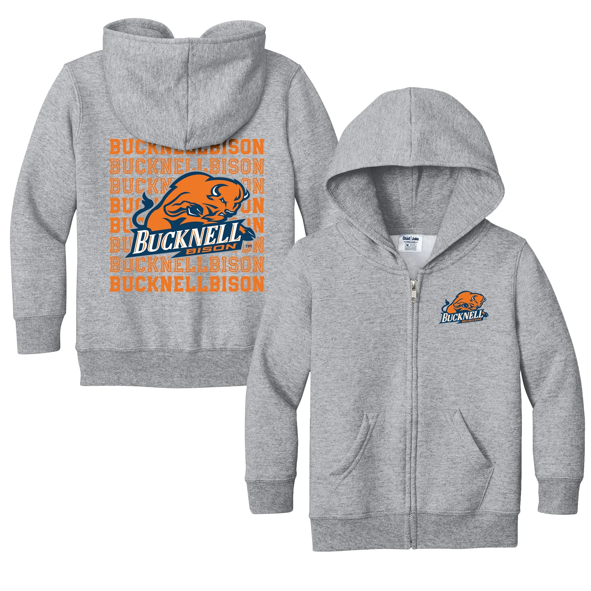 Bucknell Bisons Retro Toddler Full-Zip Sweatshirt