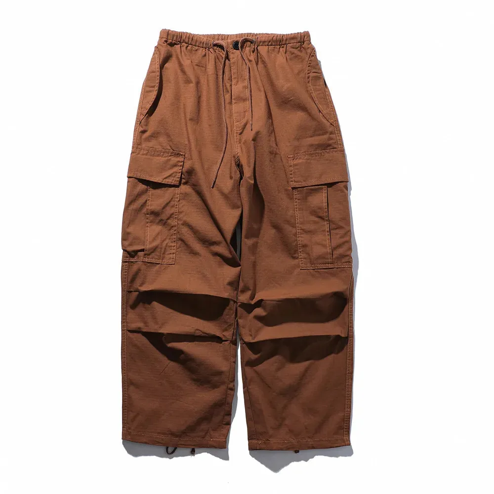 Cargo Joggers Pants with Drawstring Elastic Waist - Safari Style