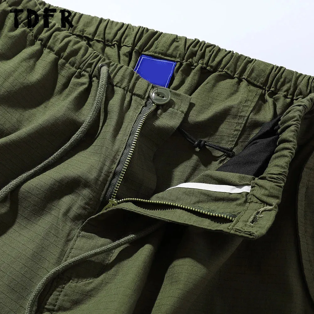 Cargo Joggers Pants with Drawstring Elastic Waist - Safari Style