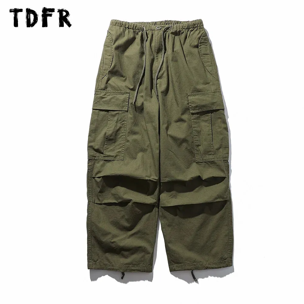 Cargo Joggers Pants with Drawstring Elastic Waist - Safari Style