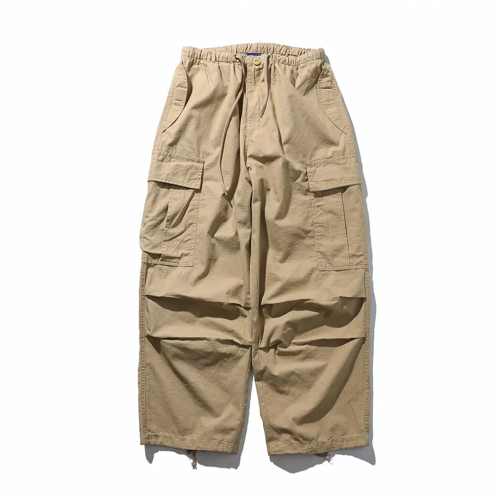 Cargo Joggers Pants with Drawstring Elastic Waist - Safari Style