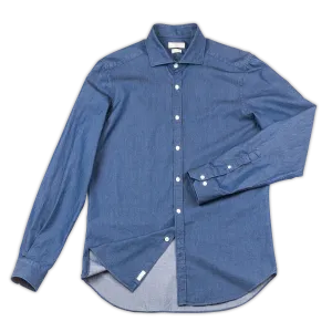 Clodoveu Soft Light Denim Shirt (ocean blue)