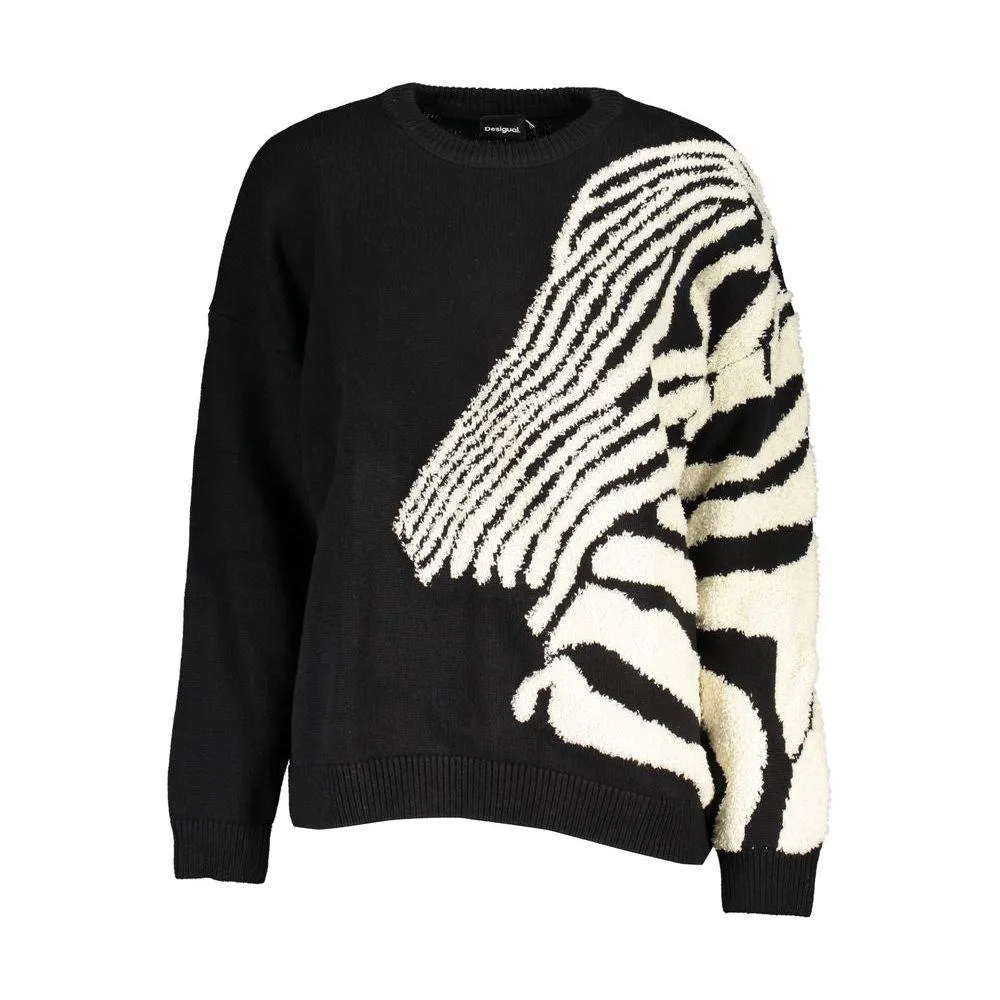 Desigual Chic Contrast Crew Neck Sweater