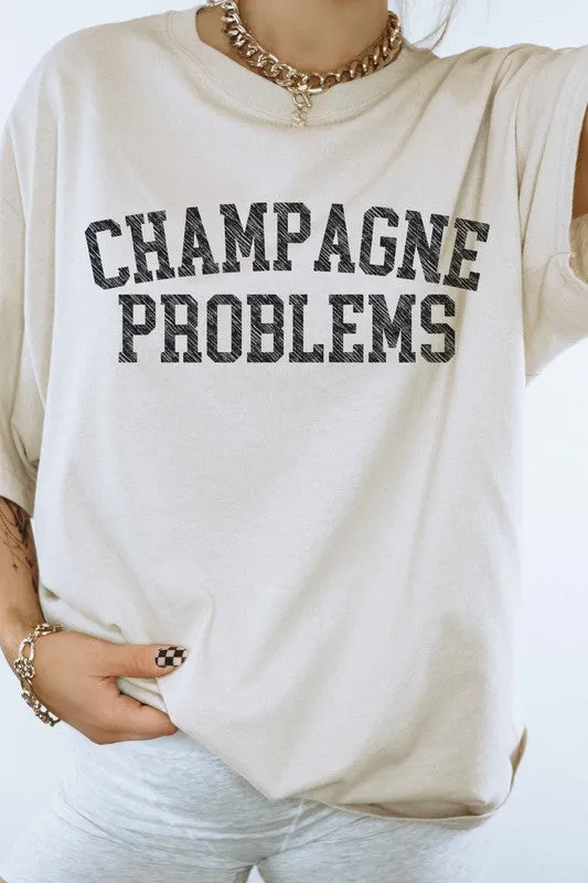 Explore More Collection - CHAMPAGNE PROBLEMS GRAPHIC TEE