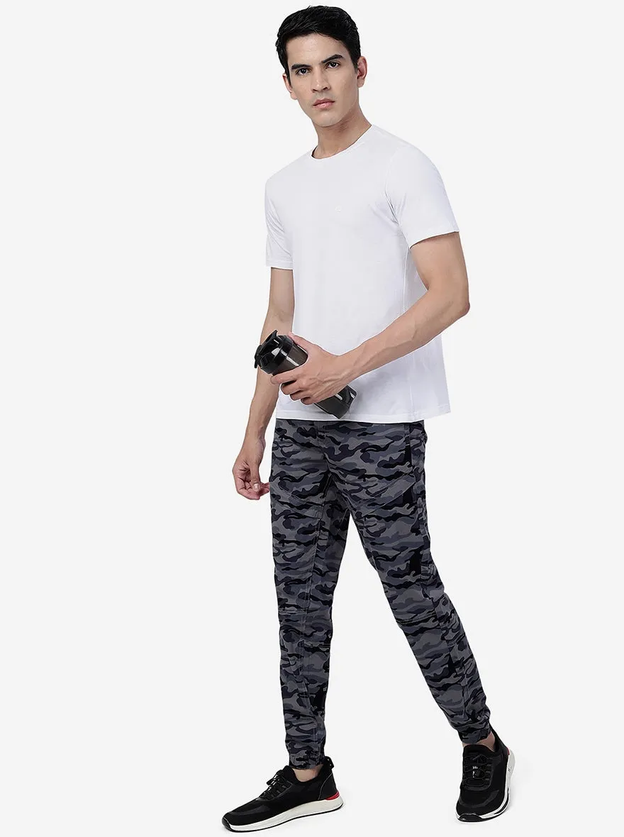 Grey Camo Printed Slim Fit Jogger | Greenfibre