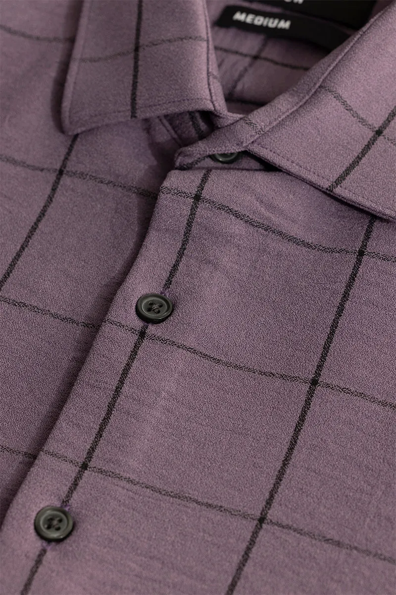 Grid Block Purple Checks Shirt