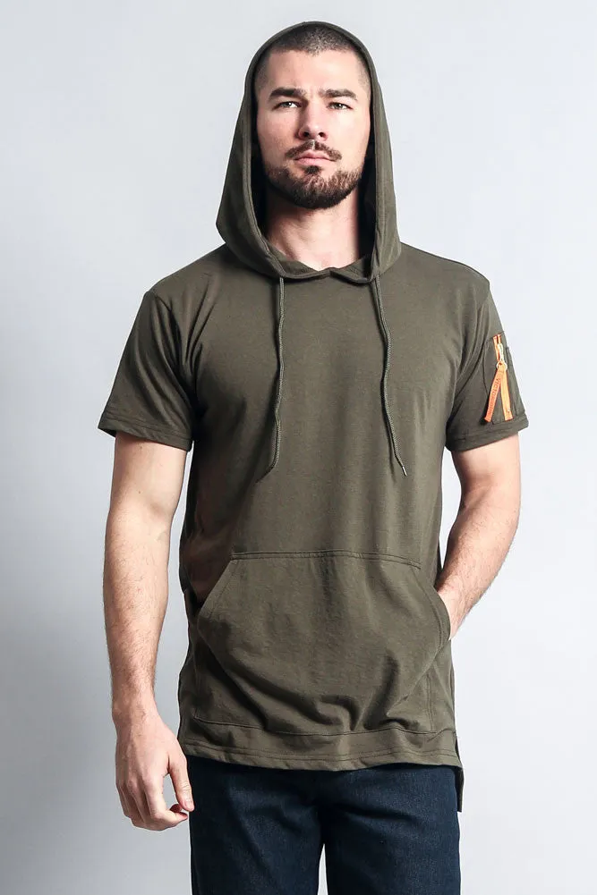 Hooded MA-1 Bomber Flight Style T-Shirt