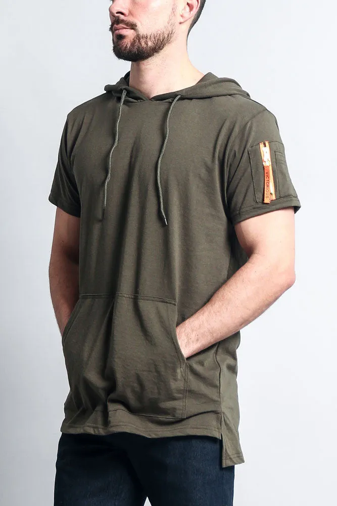 Hooded MA-1 Bomber Flight Style T-Shirt