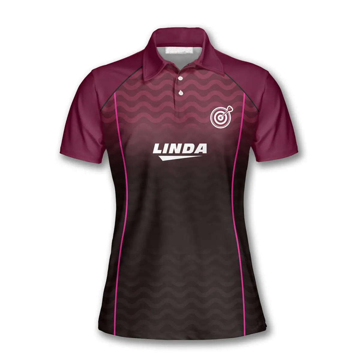 Interlaced Pattern Custom Darts Shirts for Women, Dart Polo Shirt