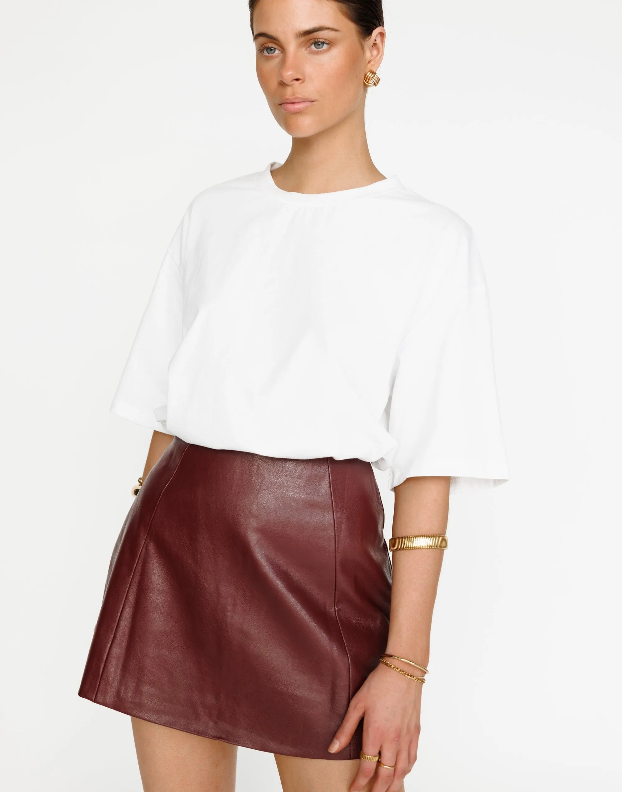 Isaiah Mini Skirt (Plum)