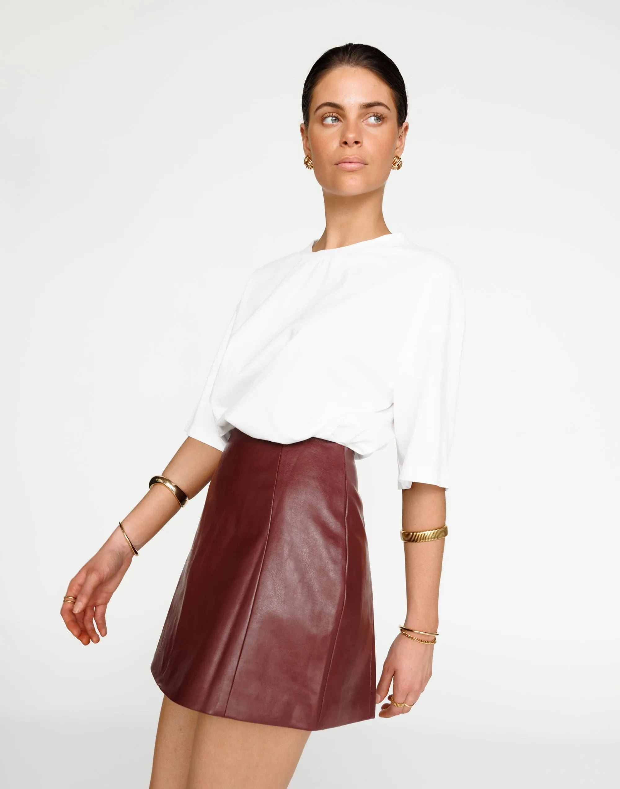 Isaiah Mini Skirt (Plum)