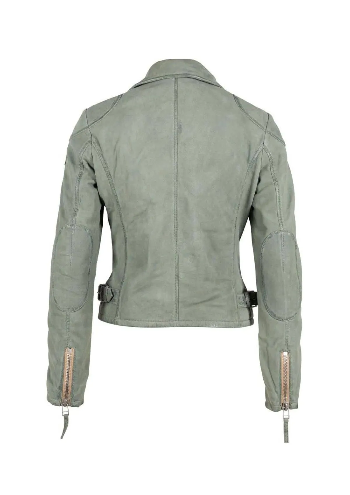 Karyn Leather Jacket - Light Sage