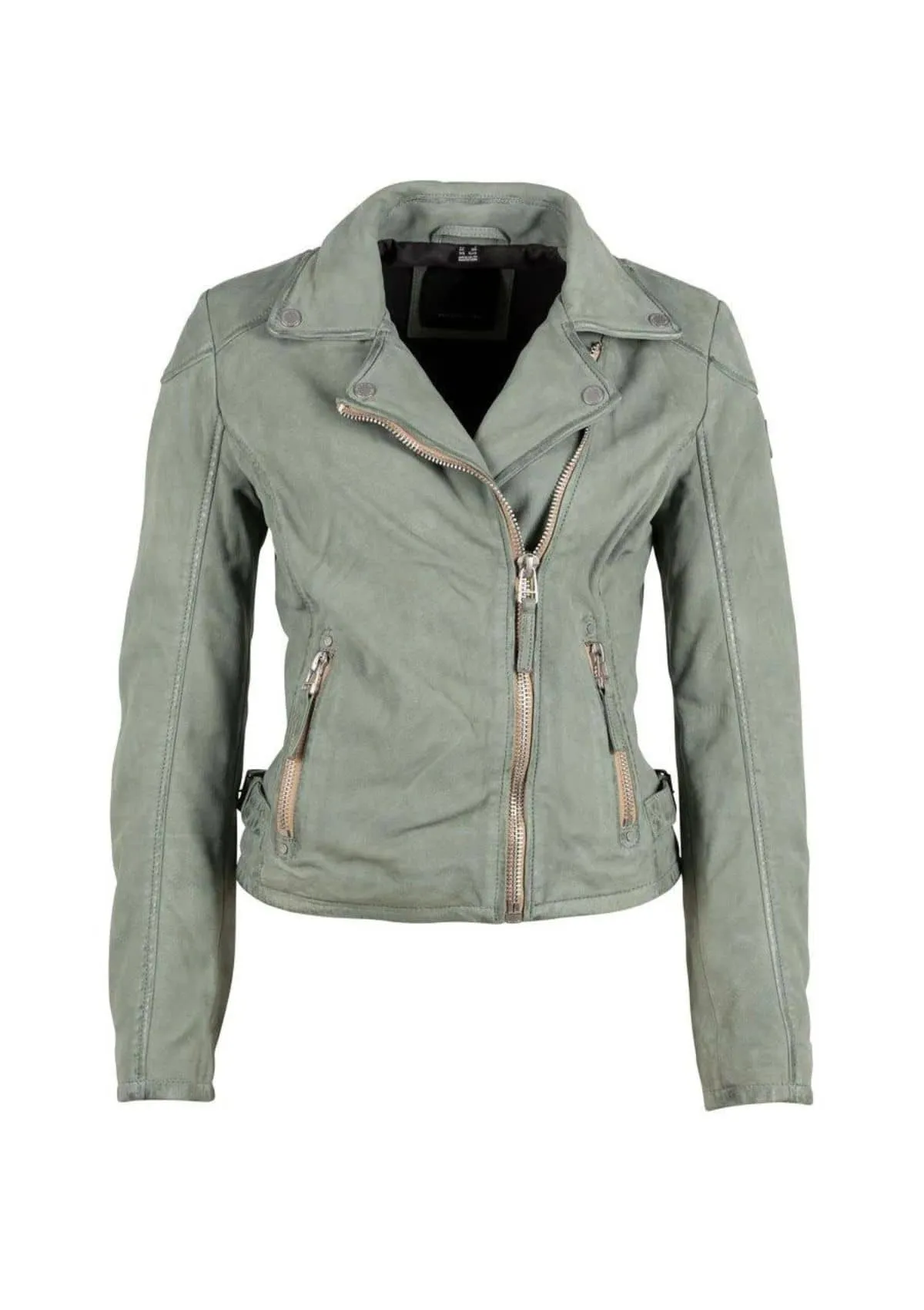 Karyn Leather Jacket - Light Sage