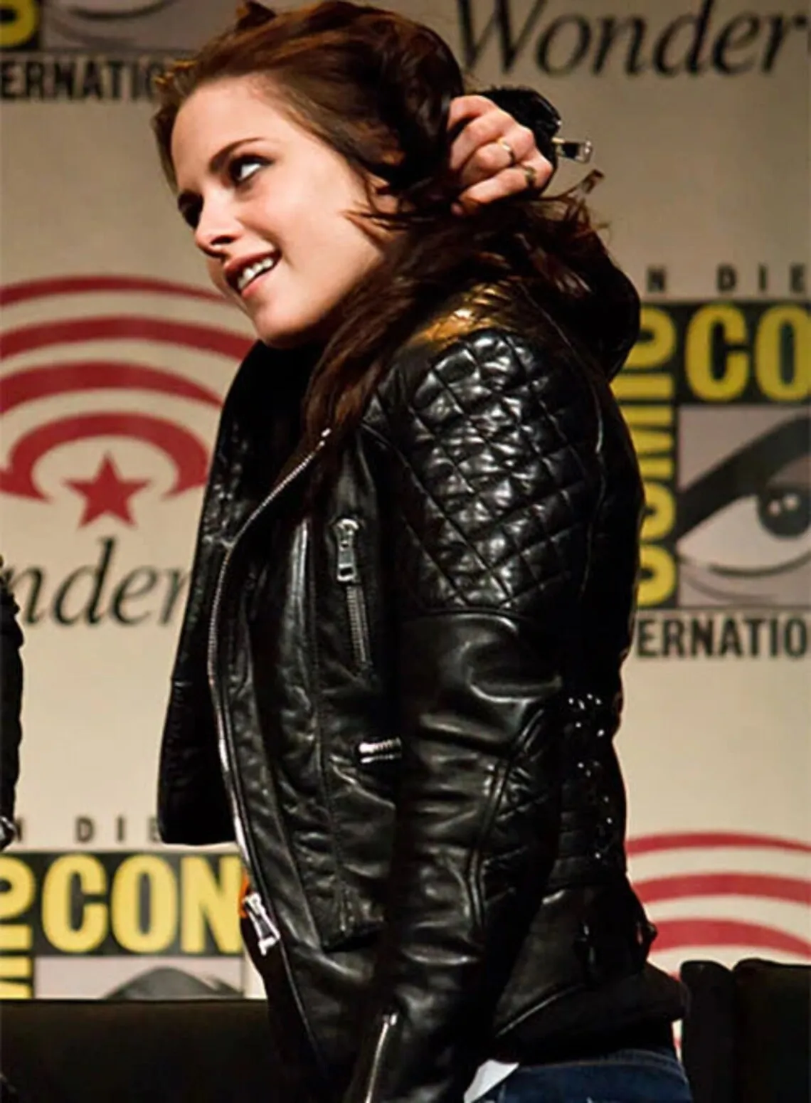 KRISTEN STEWART LEATHER jacket | women celebrity jacket