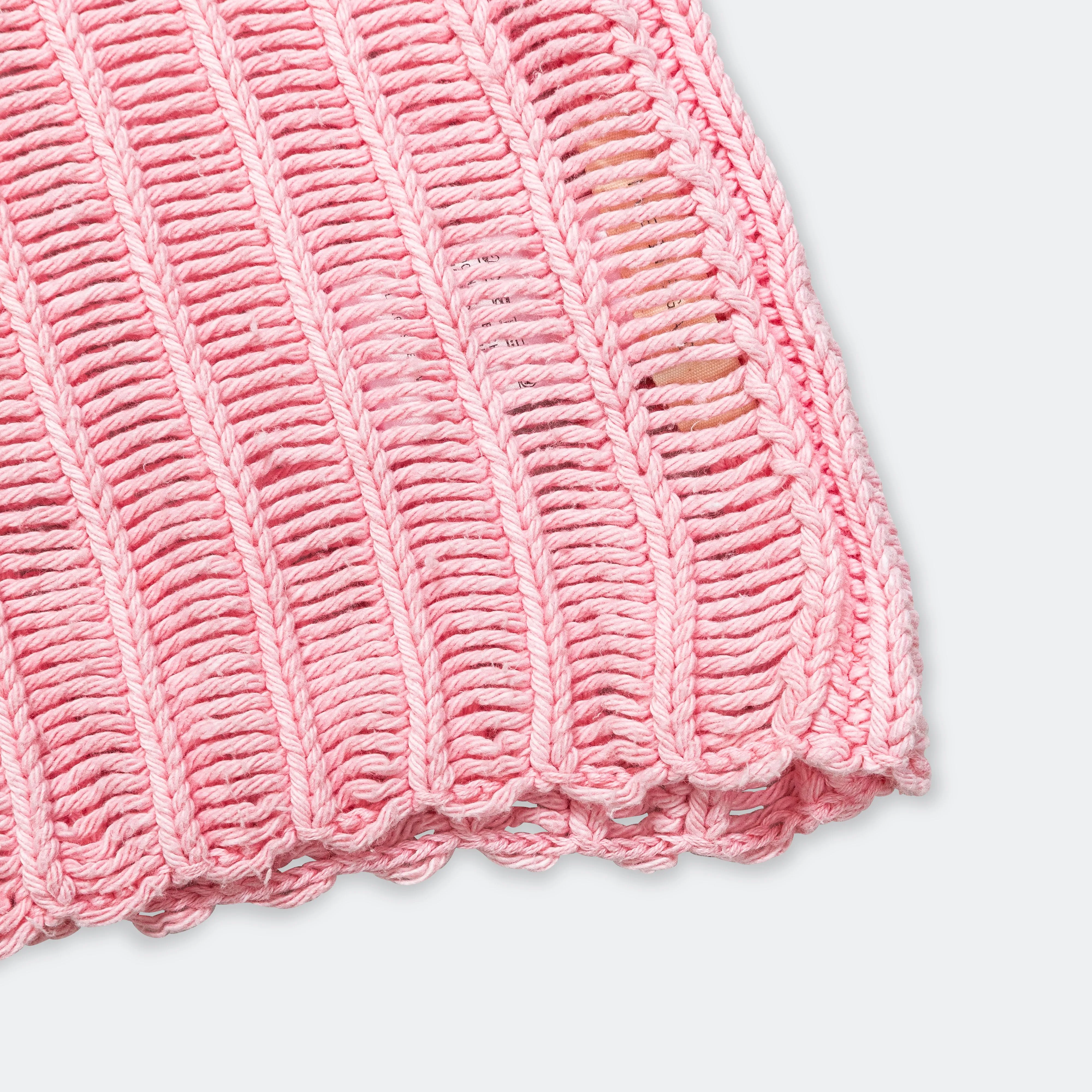 Machine Knitted Vest - Pink