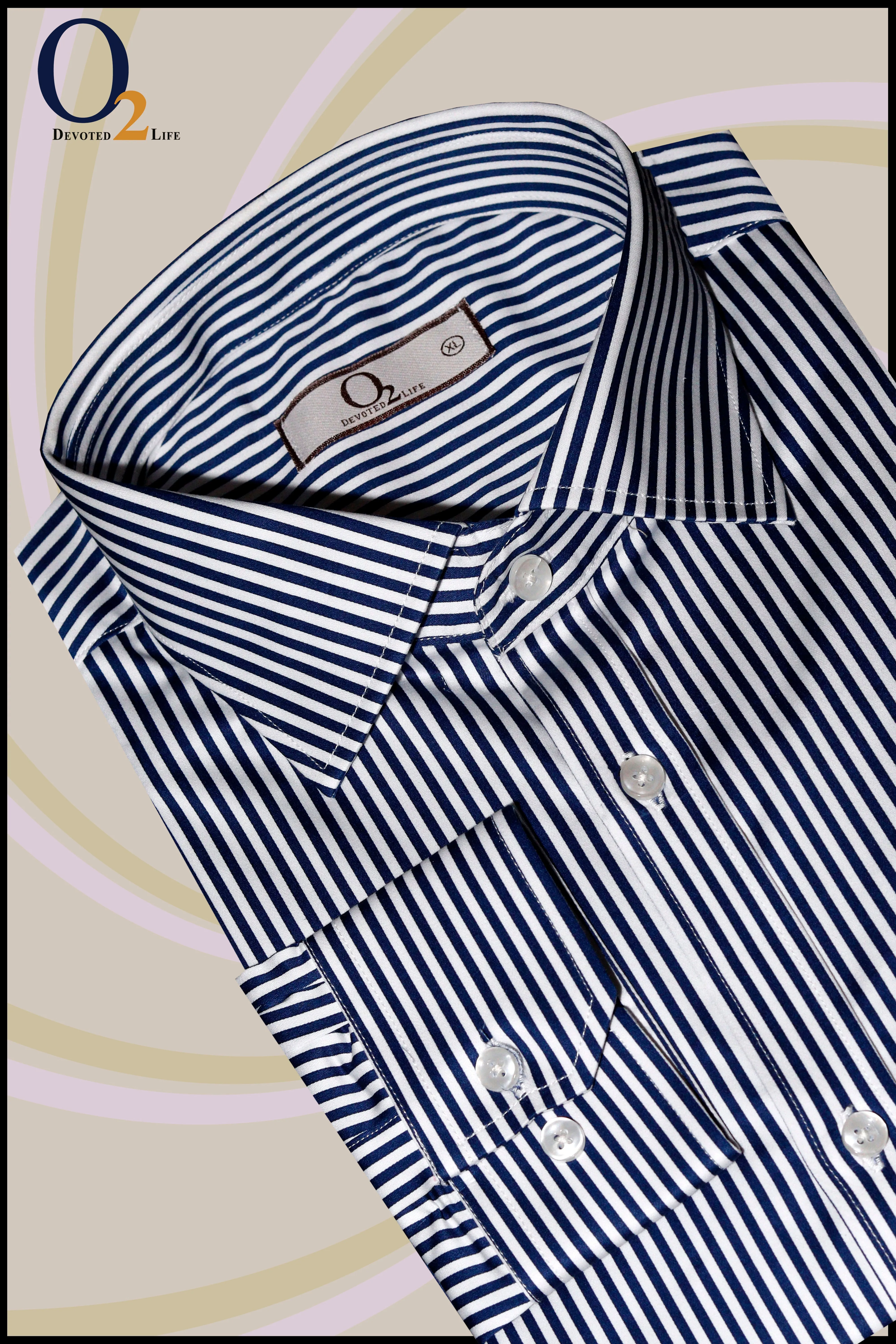 Men's Formal Stripe Cotton Shirt