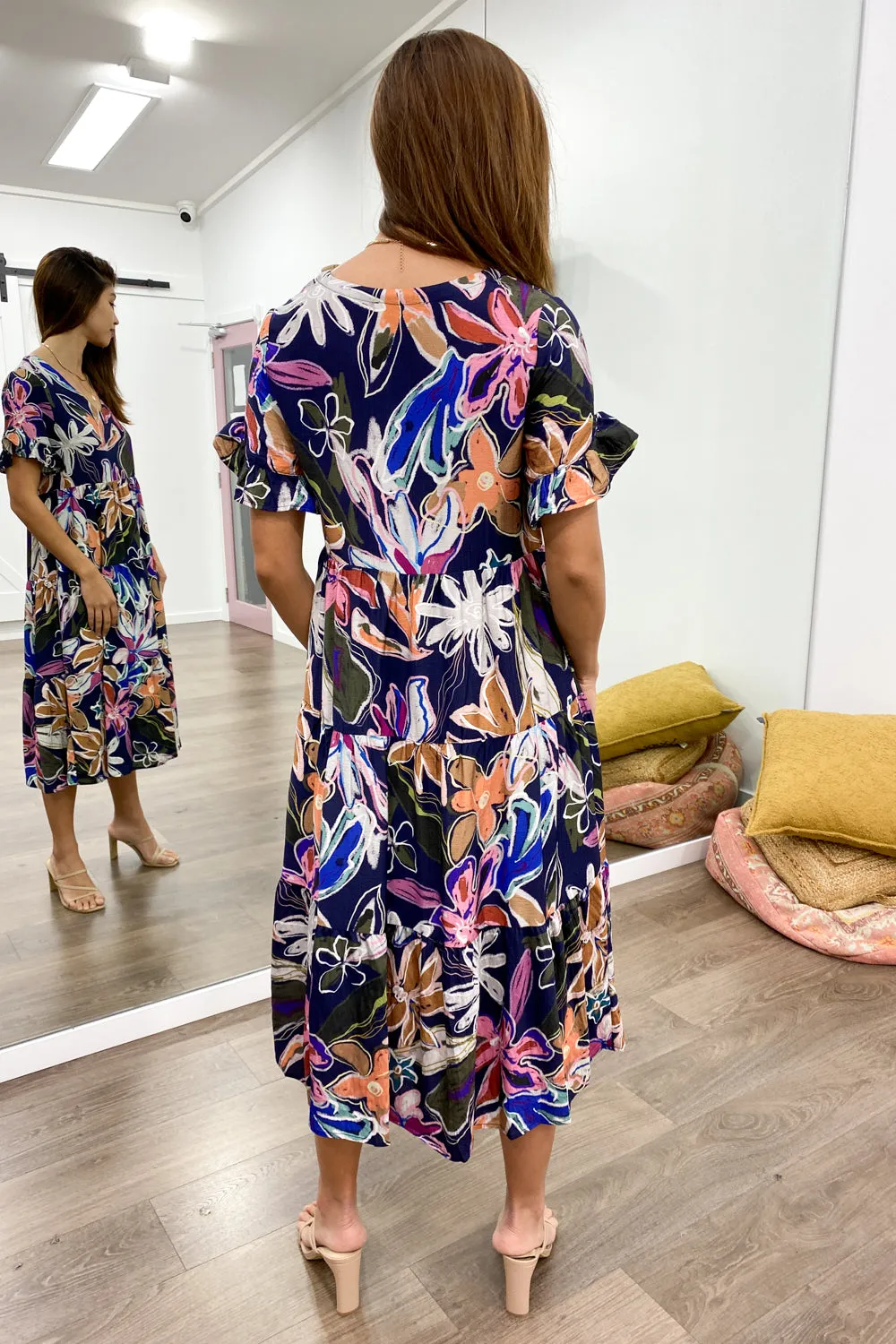 Michelle Midi Print Dress