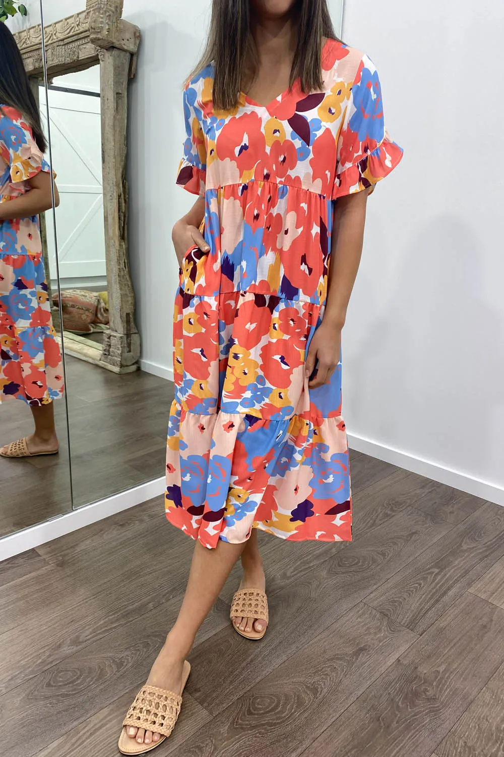 Michelle Midi Print Dress