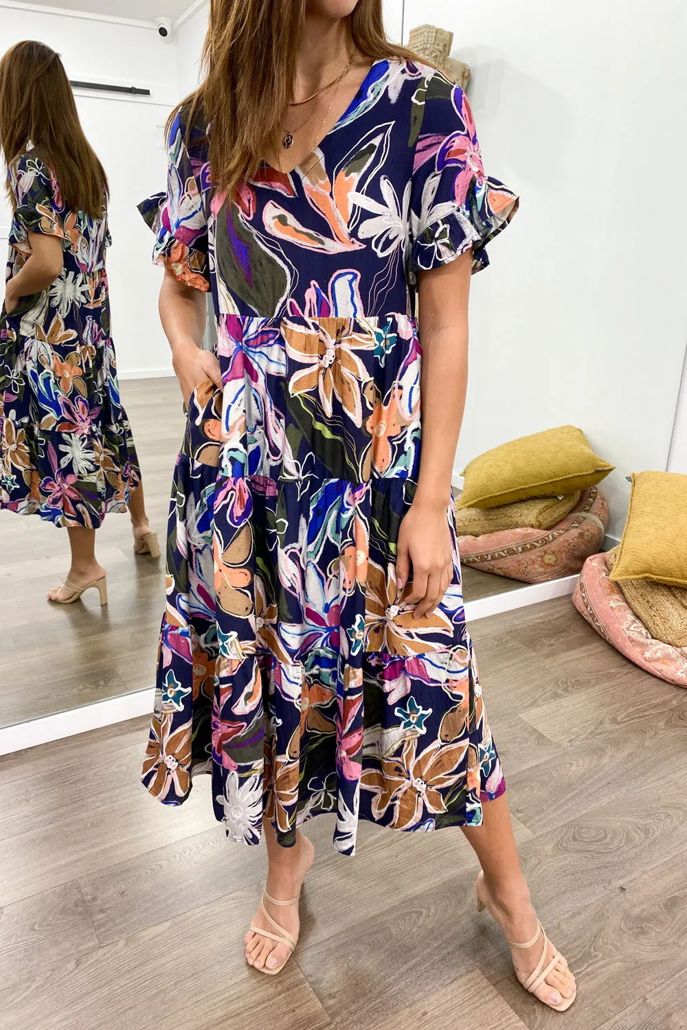 Michelle Midi Print Dress