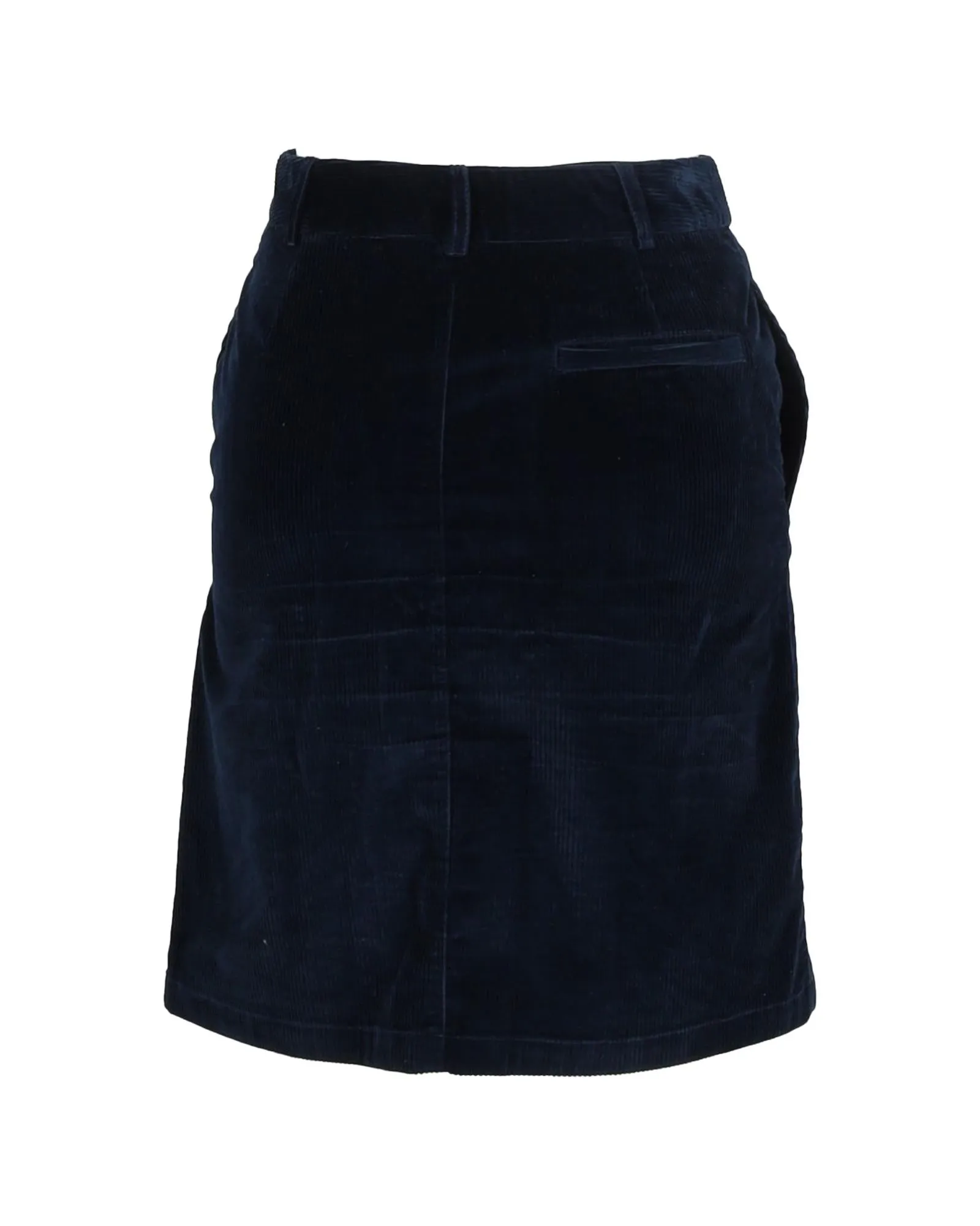 Mini A-Line Skirt in Navy Blue Corduroy