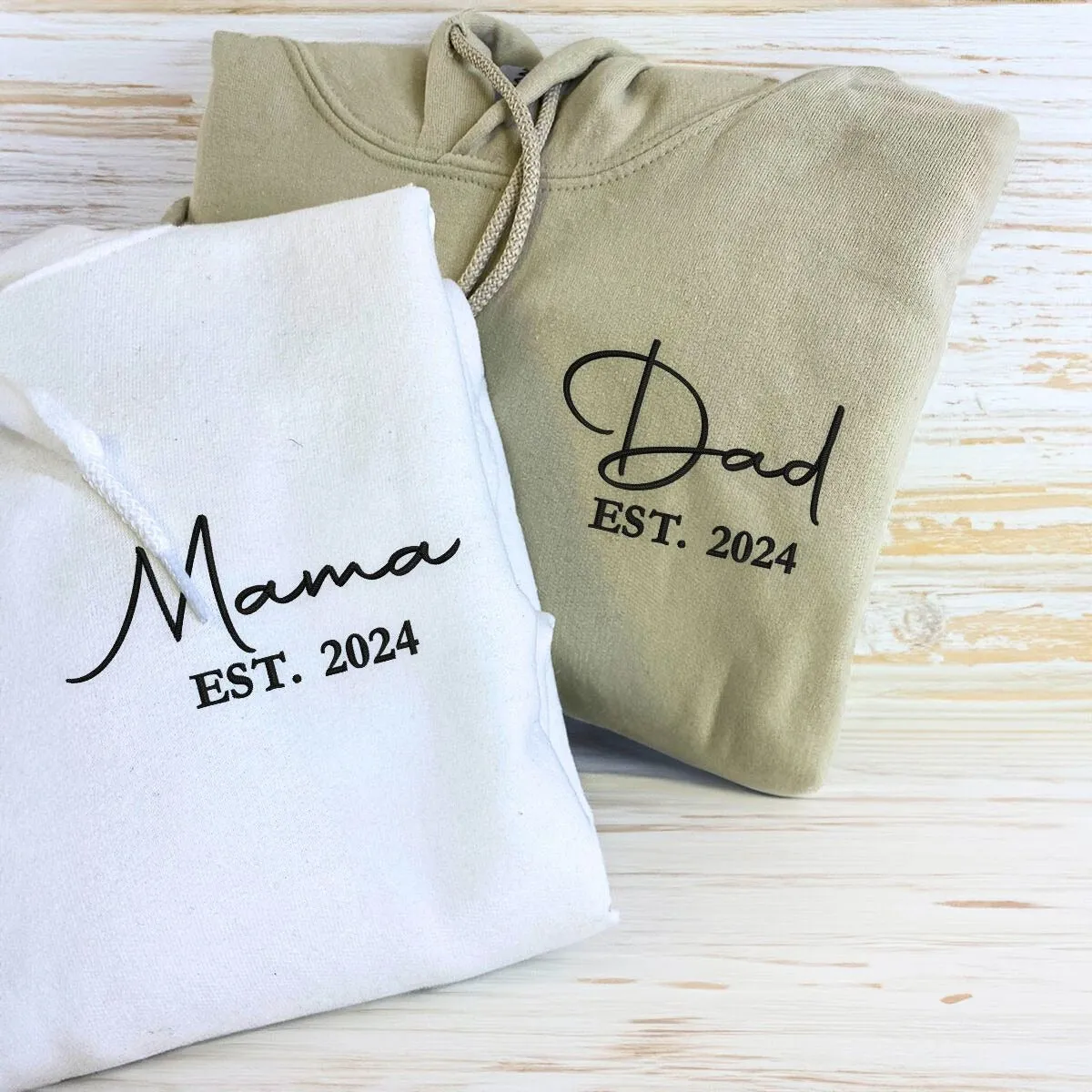 Mommy and Daddy Twin Pack: Embroidered Sweatshirt