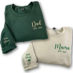 Mommy and Daddy Twin Pack: Embroidered Sweatshirt