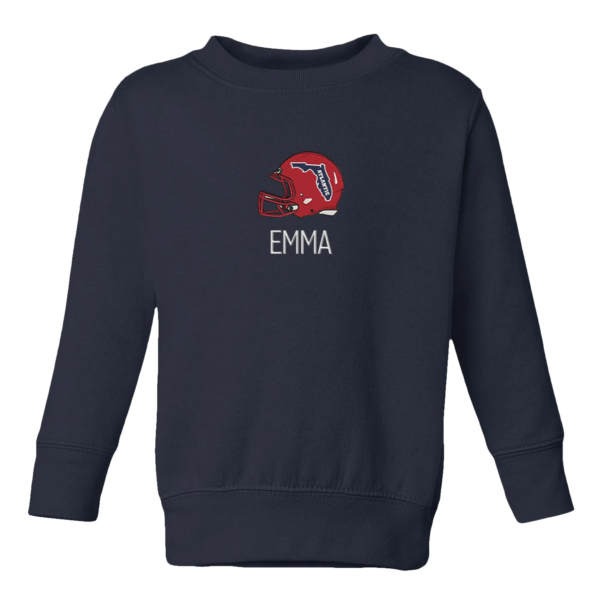 Personalized FAU Owls Helmet Toddler Crewneck Sweatshirt