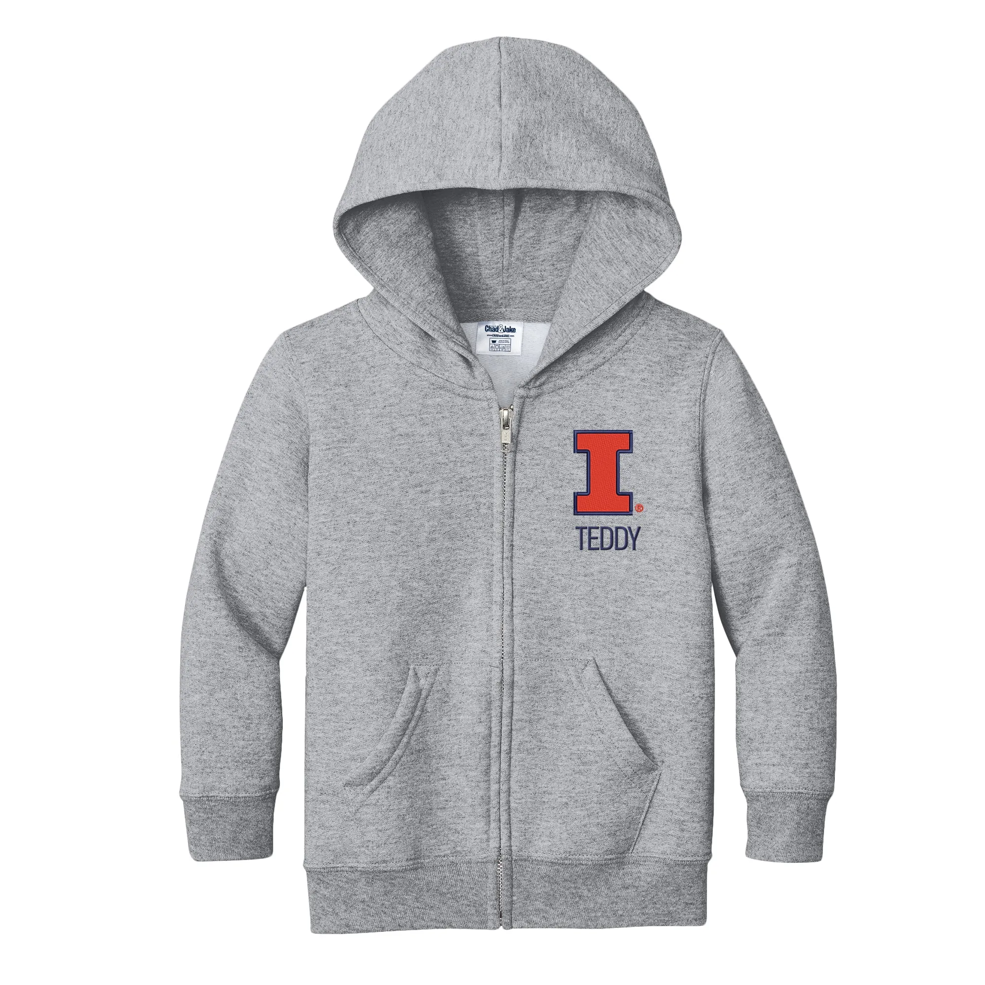 Personalized Illinois Fighting Illini Toddler Full-Zip Sweatshirt