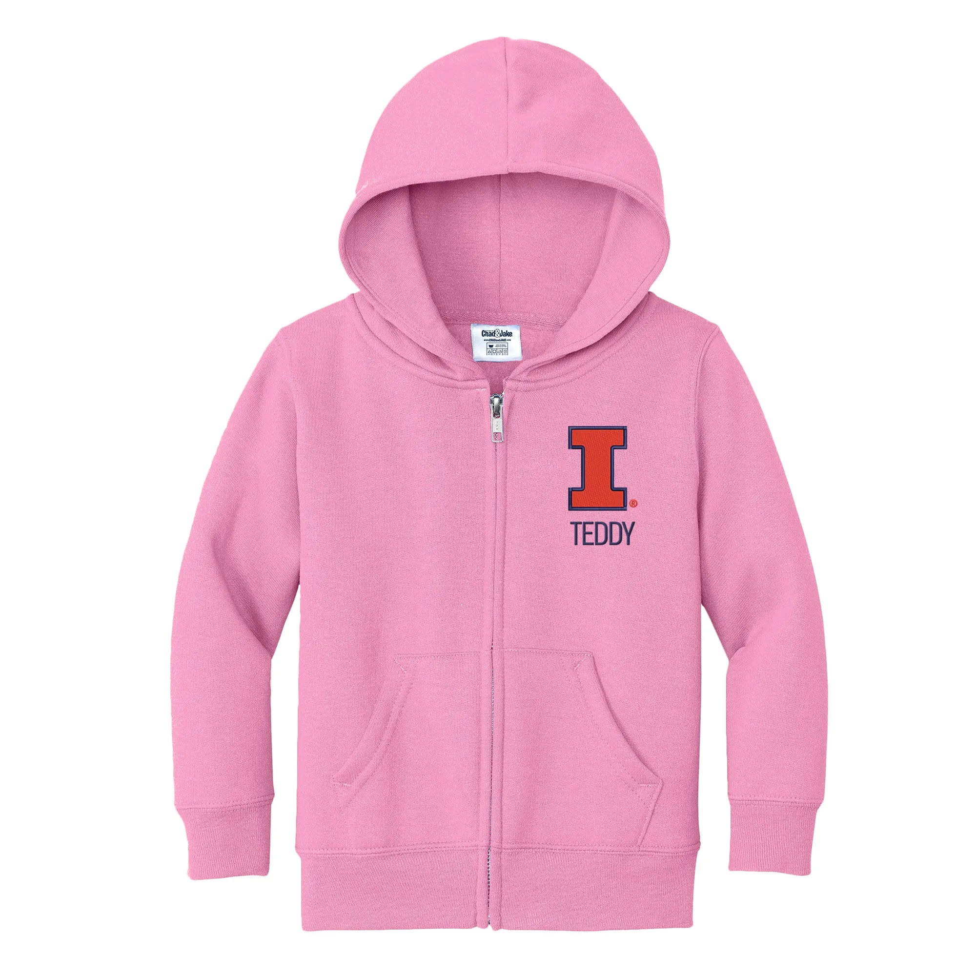 Personalized Illinois Fighting Illini Toddler Full-Zip Sweatshirt