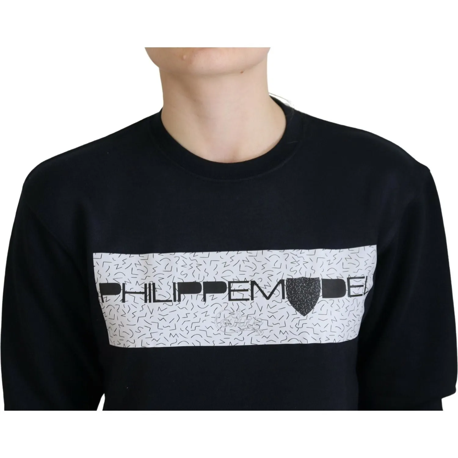 Philippe Model Chic Black Printed Cotton Sweater