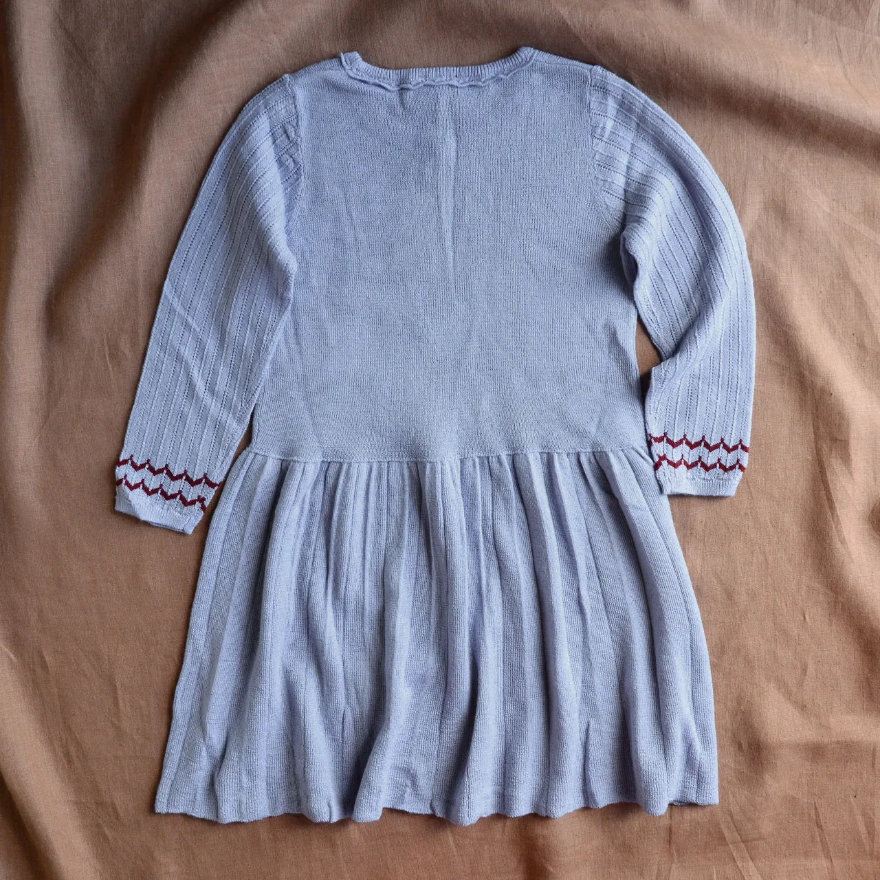 Pointelle Dress in 100% Merino - Lavender AW23 (9-12y) *Last One!