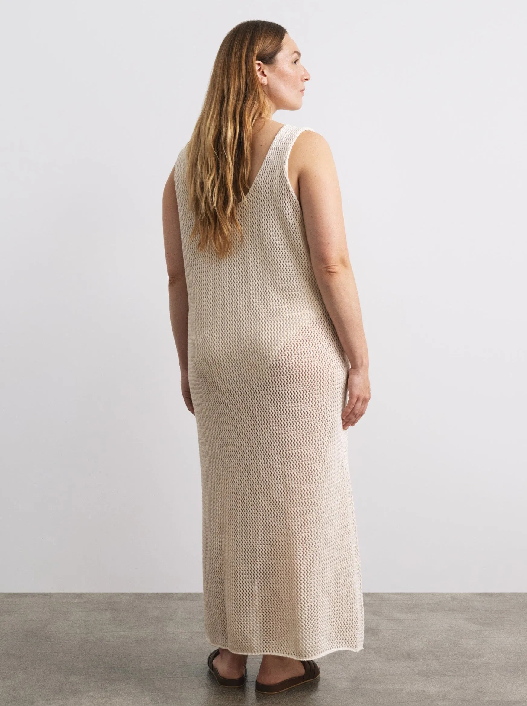 Reese Dress, Organic Tanguis Cotton, Ecru