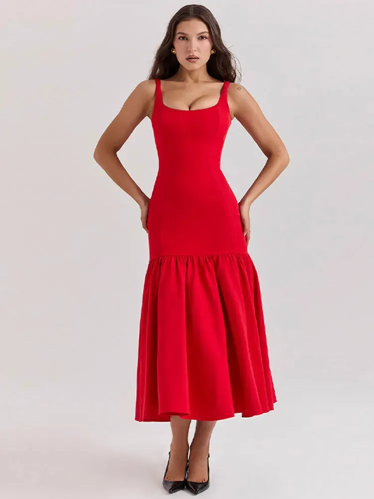 Safira - Flattering dress with ruffled hem