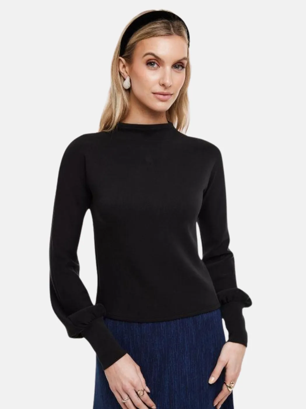 STEPH BUBBLE SLEEVE TOP