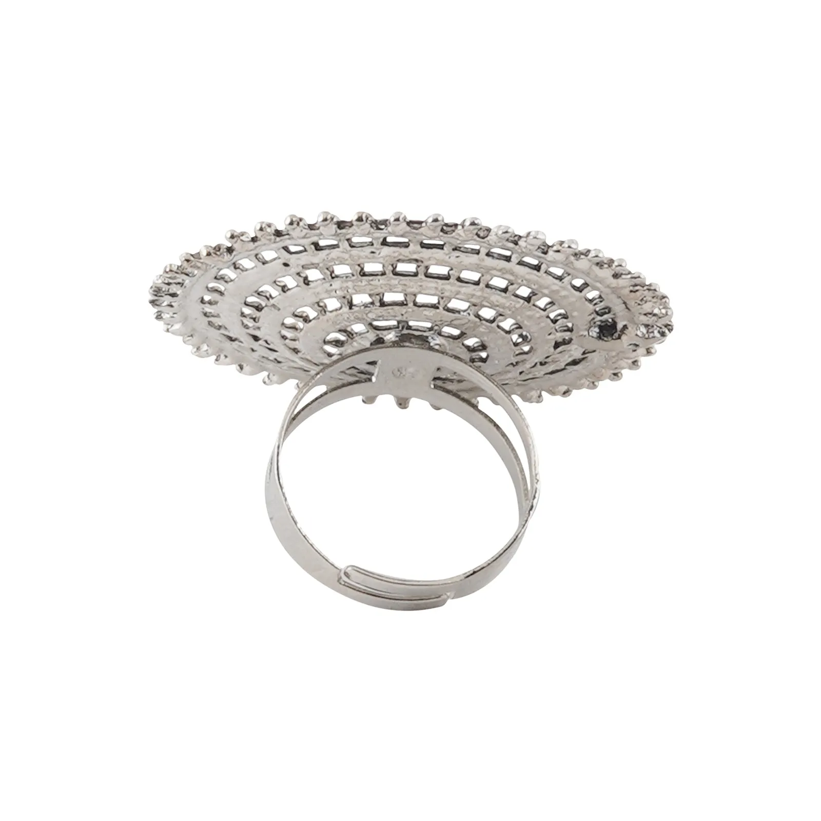 Teejh Aadhya Silver Oxidised Ring