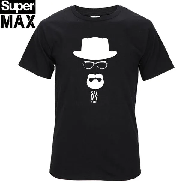 top quality COTTON short sleeve print casual men heisenberg breaking bad print T shirt T01