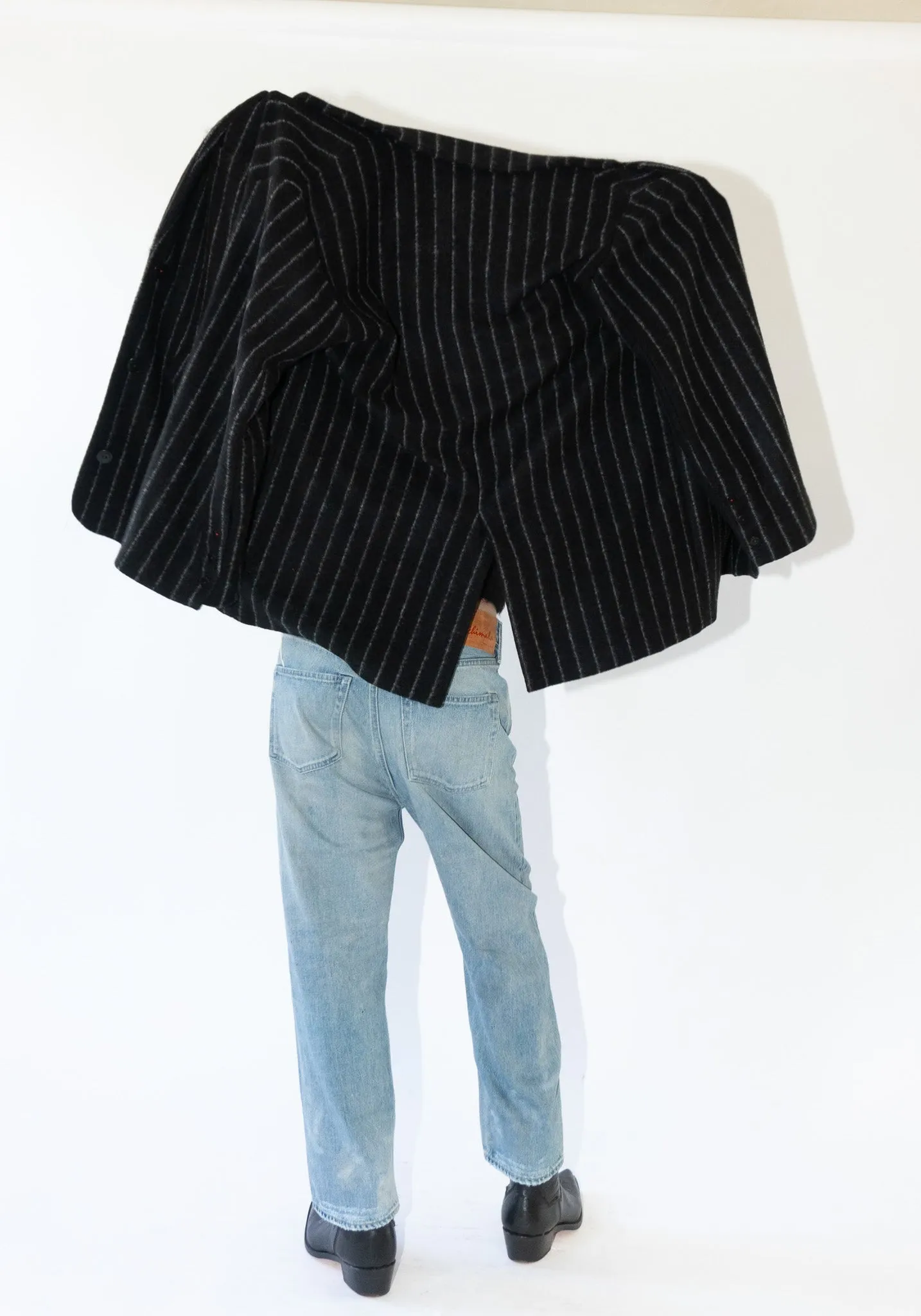 Virgin Wool Striped Jacket in Striped