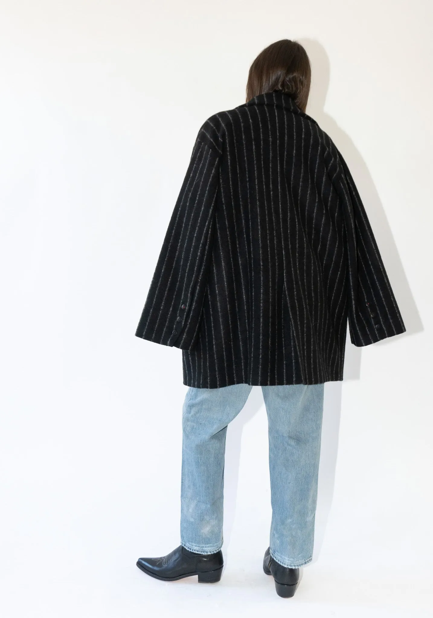 Virgin Wool Striped Jacket in Striped