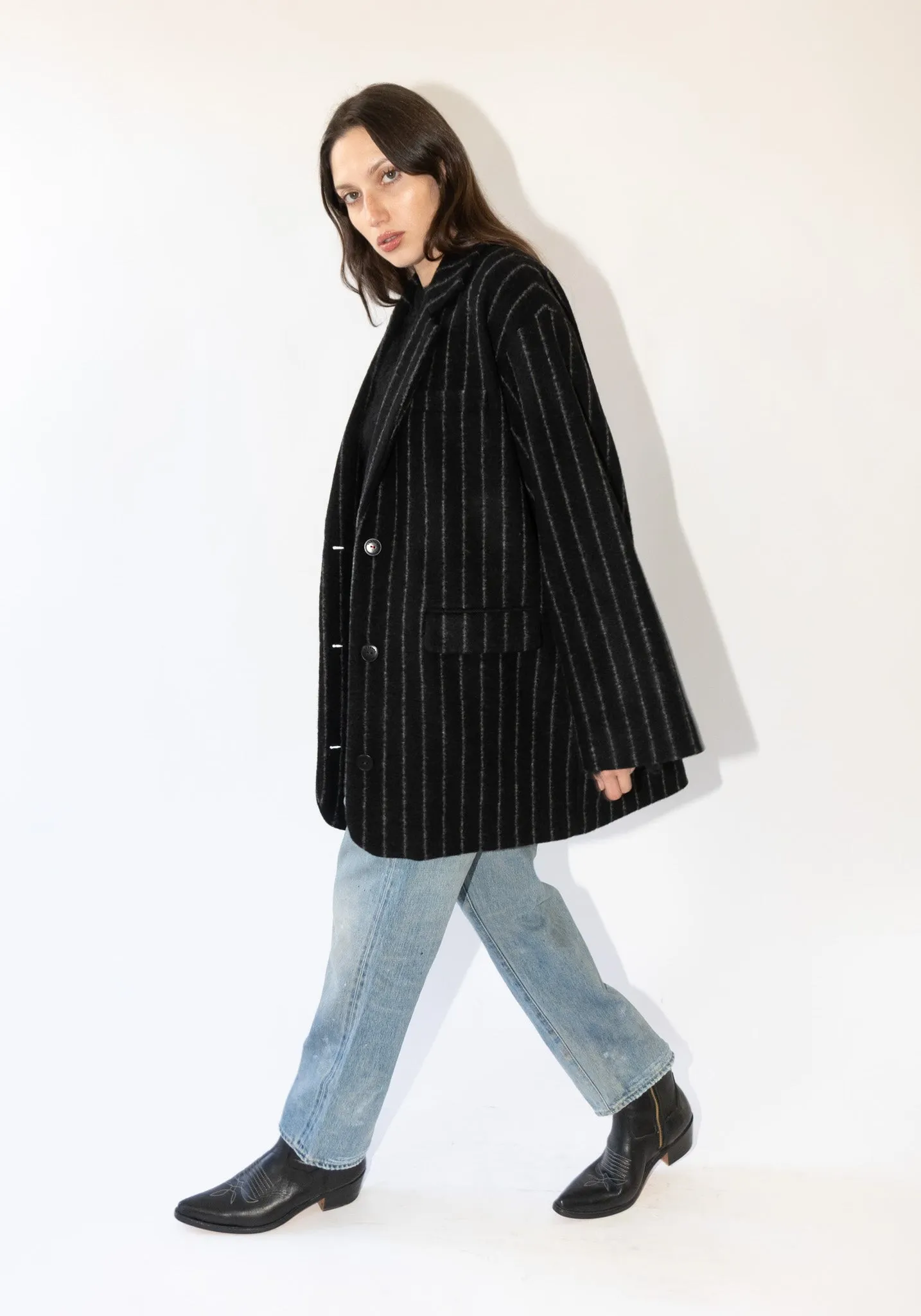 Virgin Wool Striped Jacket in Striped