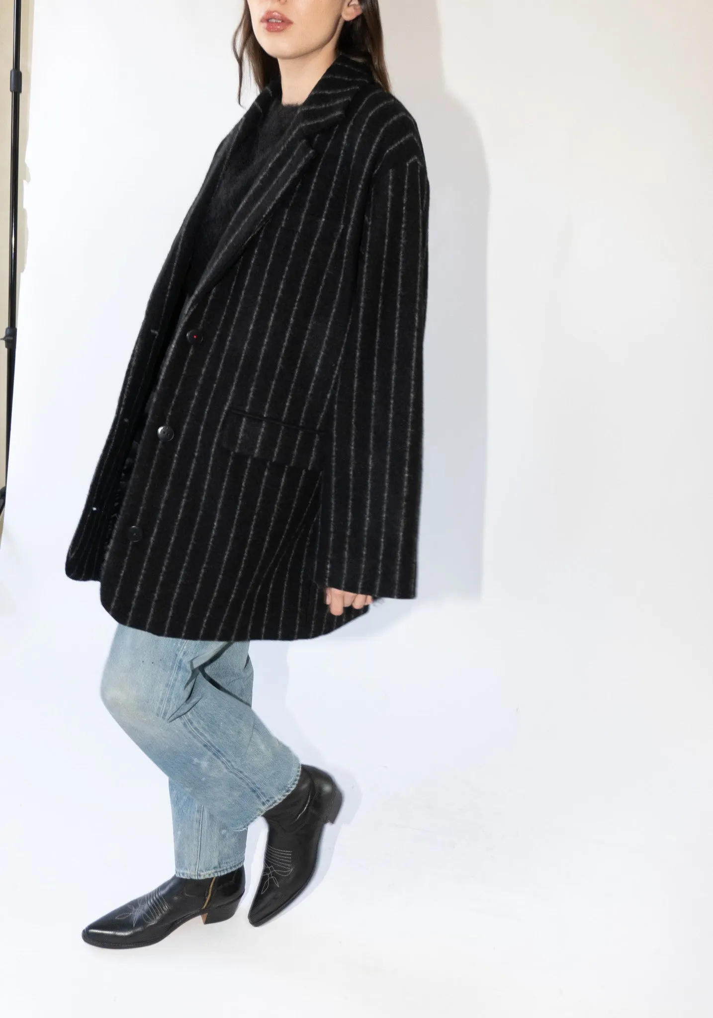 Virgin Wool Striped Jacket in Striped