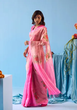 Vivacious Fuchsia Jamdani Saree