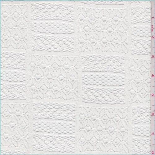 Whisper White Block Lace Fabric